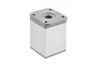 GTV НОЖКА МЕБЕЛЬНАЯ КВАДРАТНАЯ DAKP-27, H=60MM, ЦВЕТ АЛЮМИНИЙ