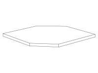 Полка для навесных угловых корпусов 61*61