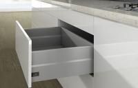 Комплект короба arcitech с top side, с соед.зад.стенки, nl550, h 218/126, цвет серебристый 9150785 Hettich