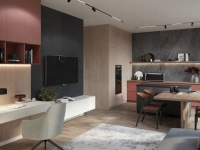 ЛМДФ «Rehau» VOLCANO TSS Графитовый лофт арт. 2579L, 2440 x 1220 x 18 мм