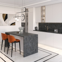 Пристенная панель 8604 Bst Barla Marble 4200x600x10 мм Slotex