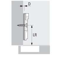 Монтажная планка system 8099 sensys, intermat, l37, d8, прикруч. 9075009 Hettich