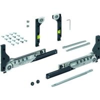 Комплект фурнитуры slideline m с демпированием, деревянные двери 9156338 Hettich