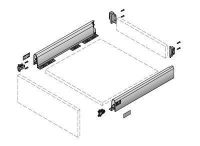 Комплект ящика arcitech с соед .зад.стенки, nl650, h94, цвет серебристый 9150685 Hettich