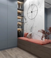 ЛМДФ «Rehau» VOLCANO TSS Белый мрамор арт. 2584L, 2800*1220 18 мм